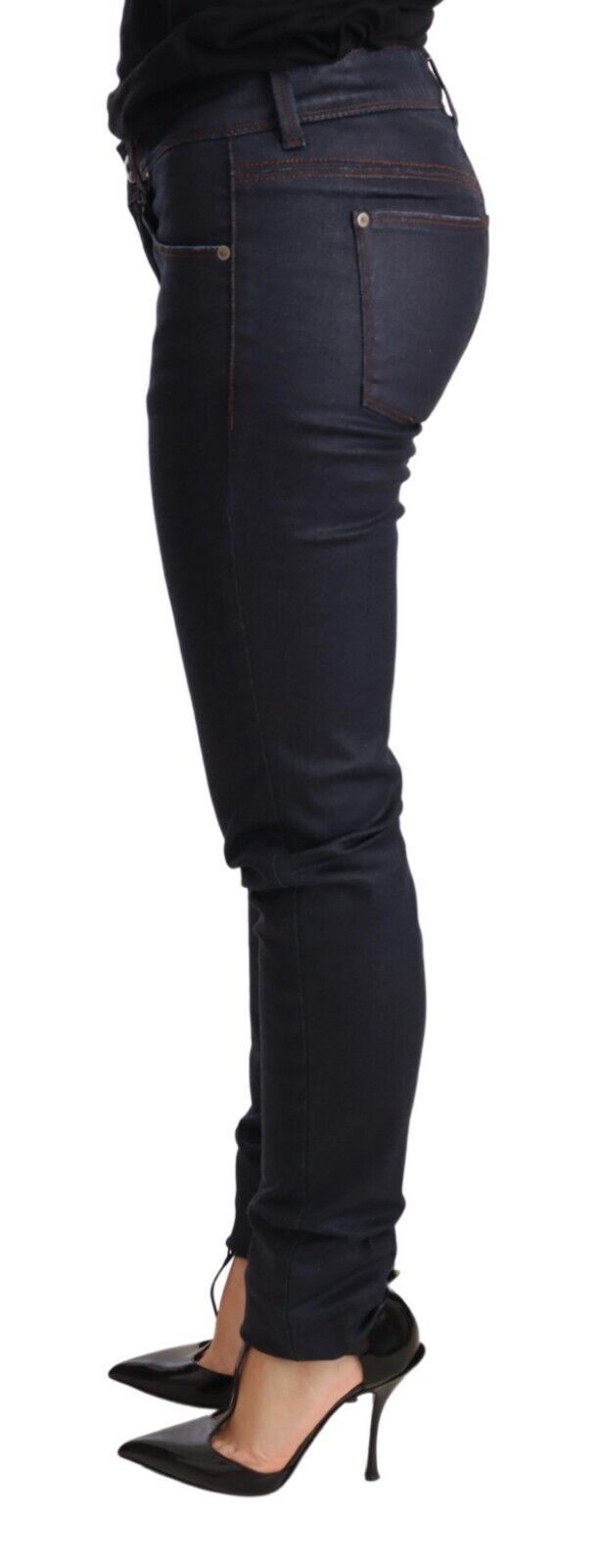 Low-Waist Skinny Jeans — Navy