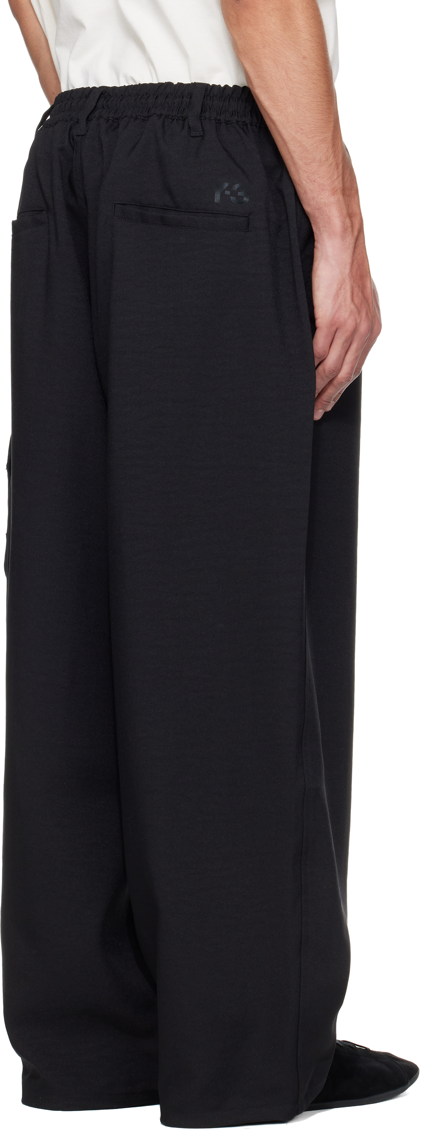 Black Sport Uniform Straight Cargo Pants