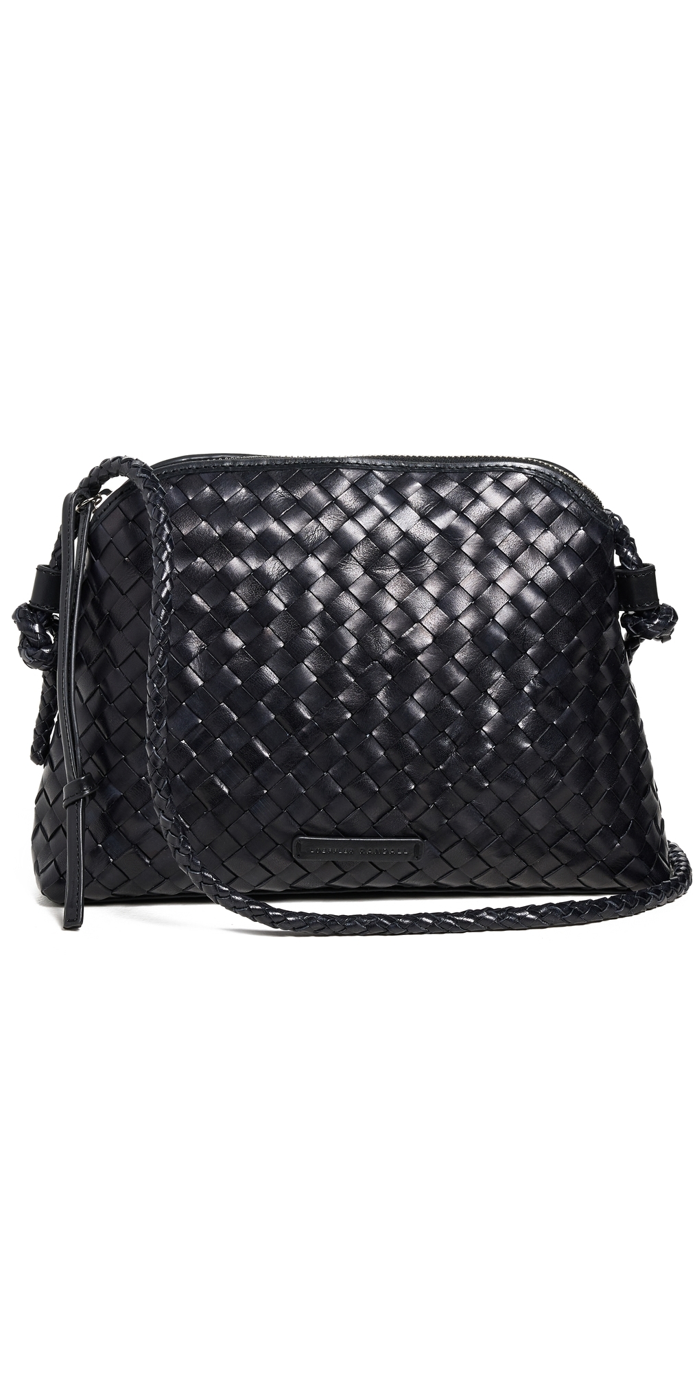 Mallory Woven Crossbody Bag Black One Size