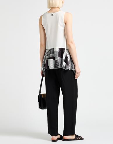 Woman Top White Size M Cotton, Polyester