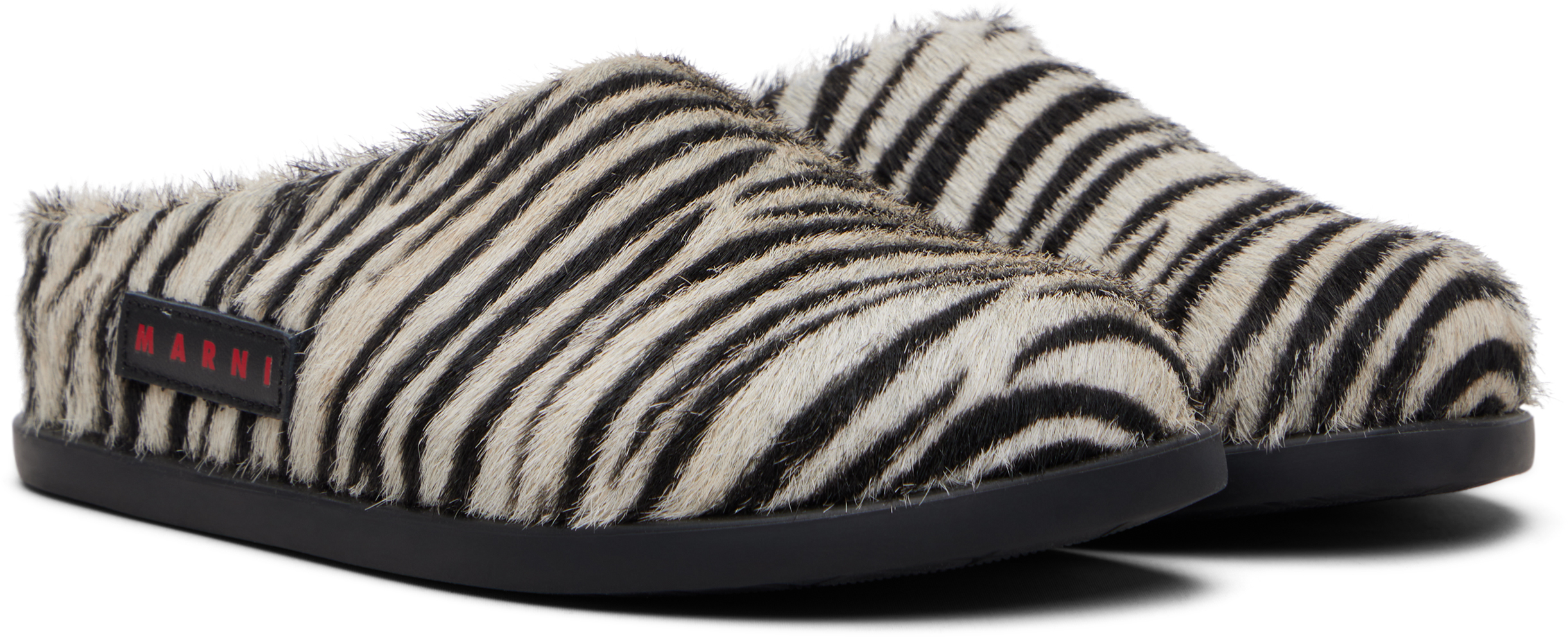 SSENSE Exclusive Kids White & Black Fussbett Slip-on Loafers