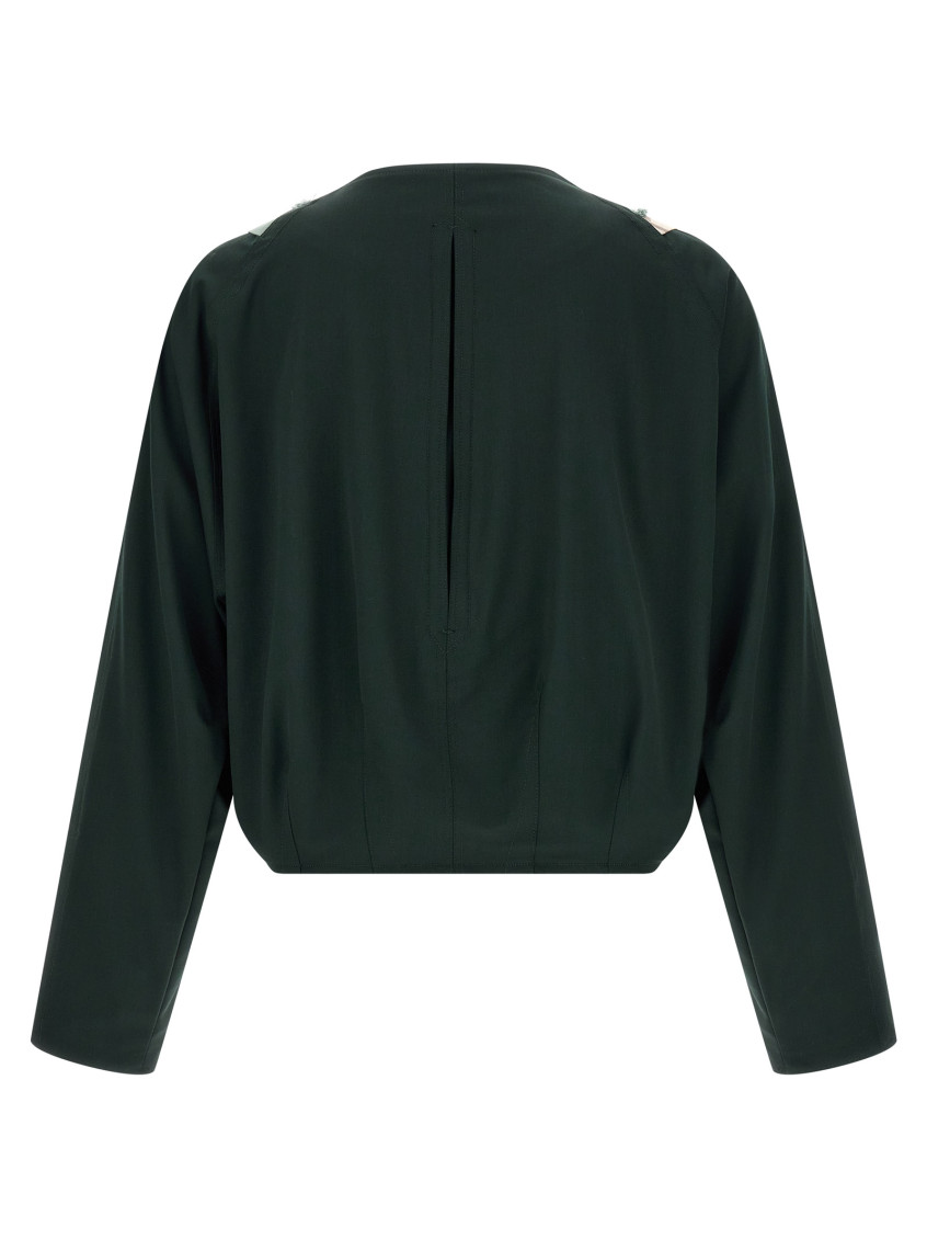 Kiko Kostadinov - csomor knit blouson asymmetric geometric design
