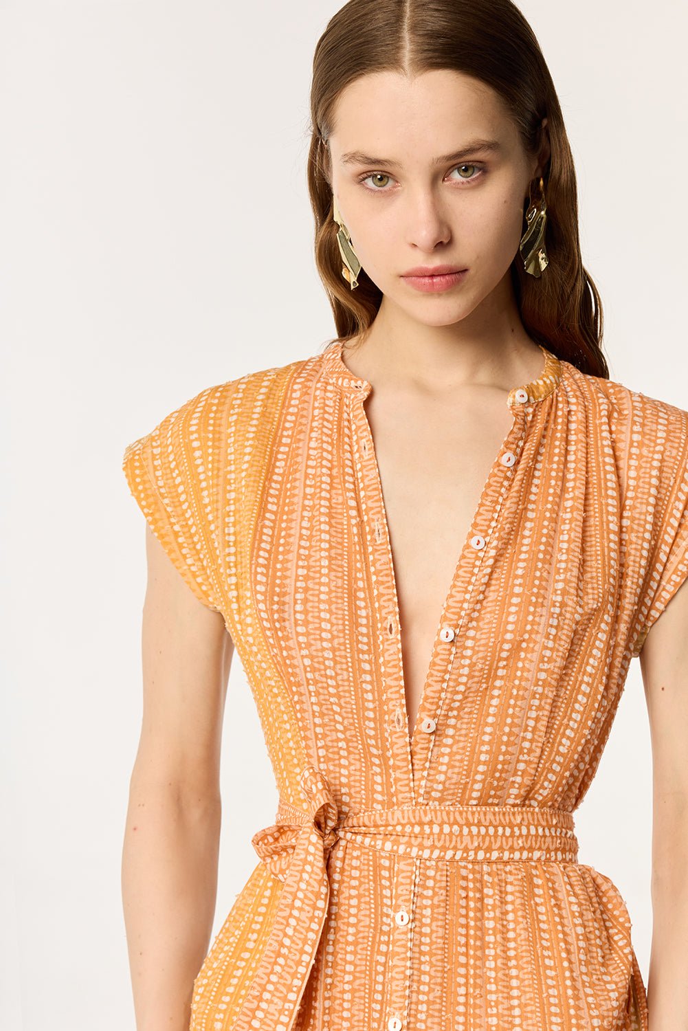 Long Dress Kora - Orange Shona