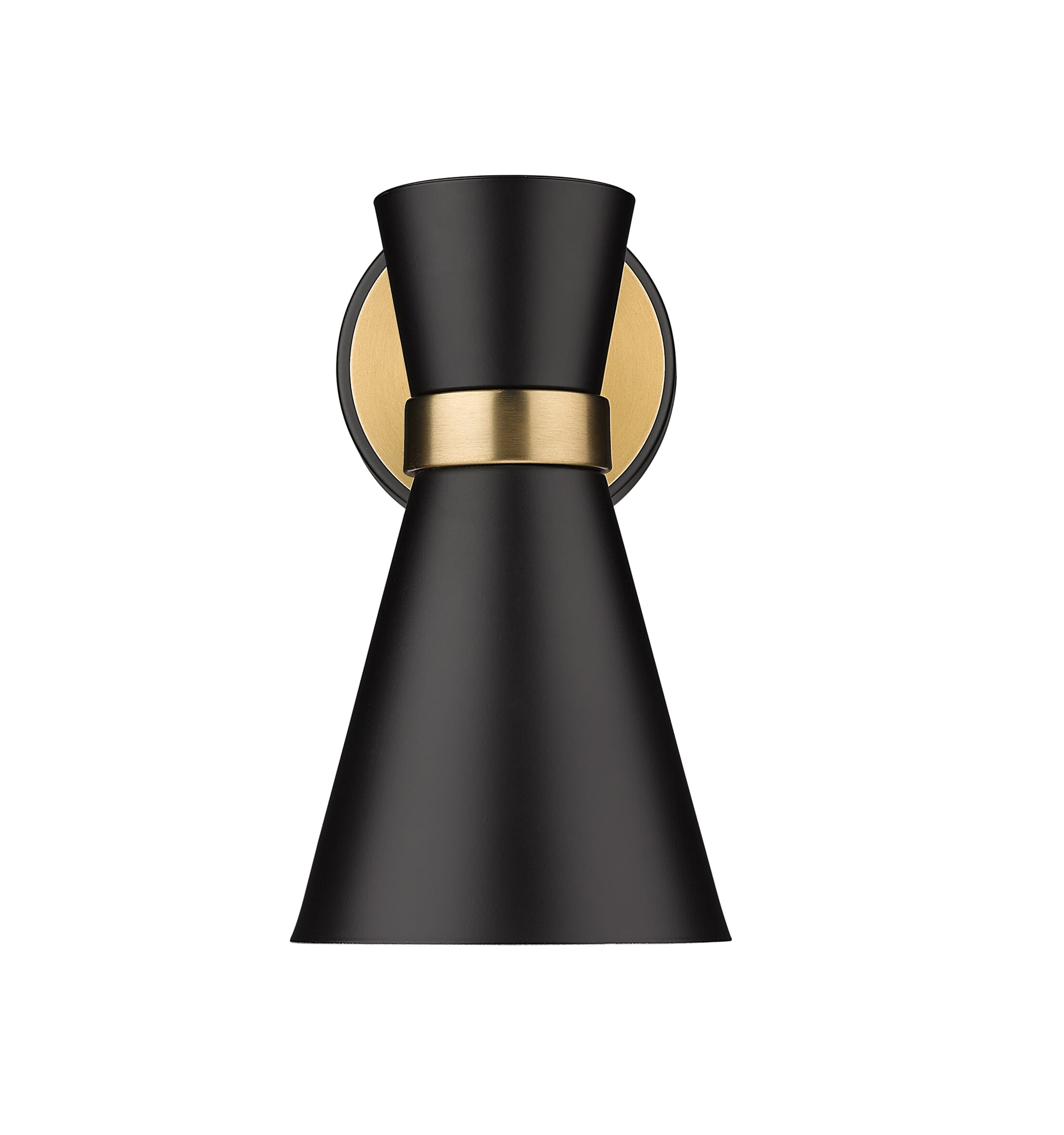 Soriano 1-Light Wall Sconce In Matte Black With Heritage Bra