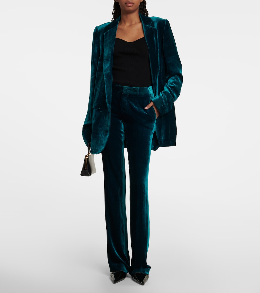 Petar Petrov Gomez low-rise slim velvet pants