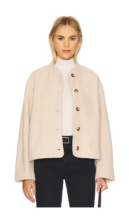 Elodie the Label Elodie Jules Half Coat in Beige. M. Also in