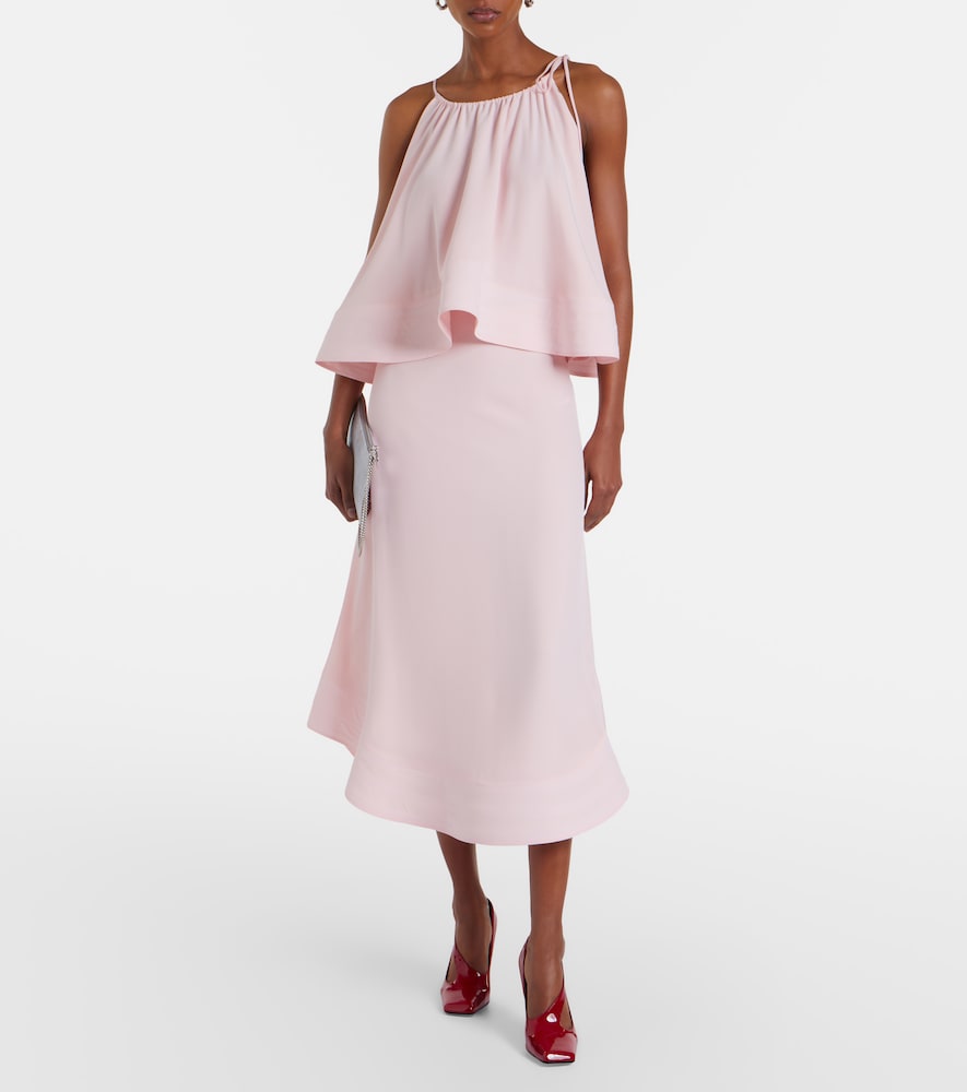 Silk midi skirt