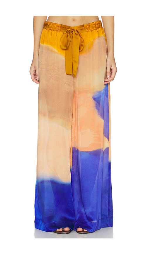 Ulla Johnson Julien Silk Pants in Peach,Royal. - 0 also , 12, 4