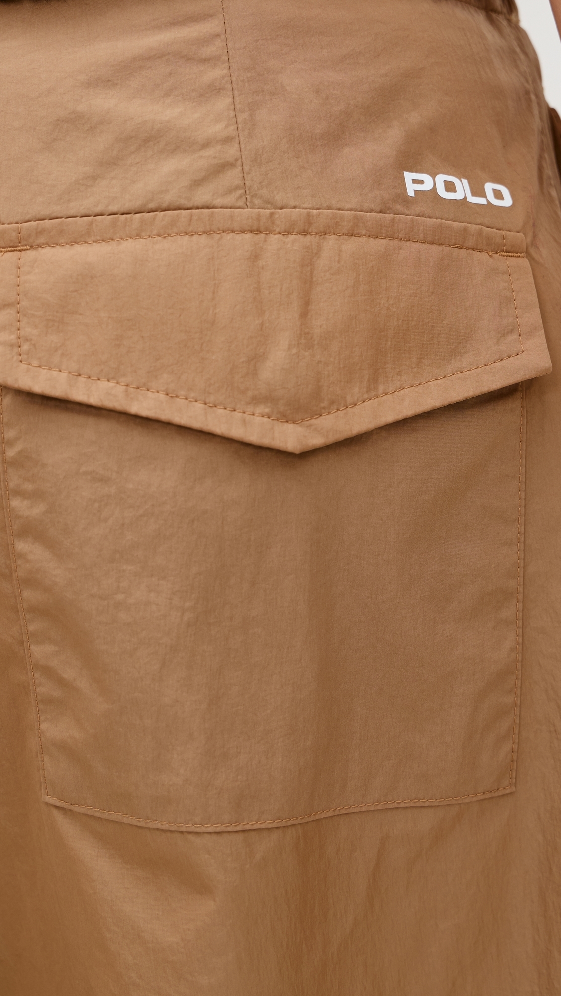 Eco Nylon Taffeta Woven Standard Pants Cafe Tan