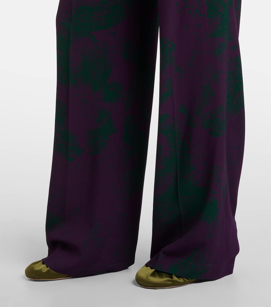 Printed wide-leg pants