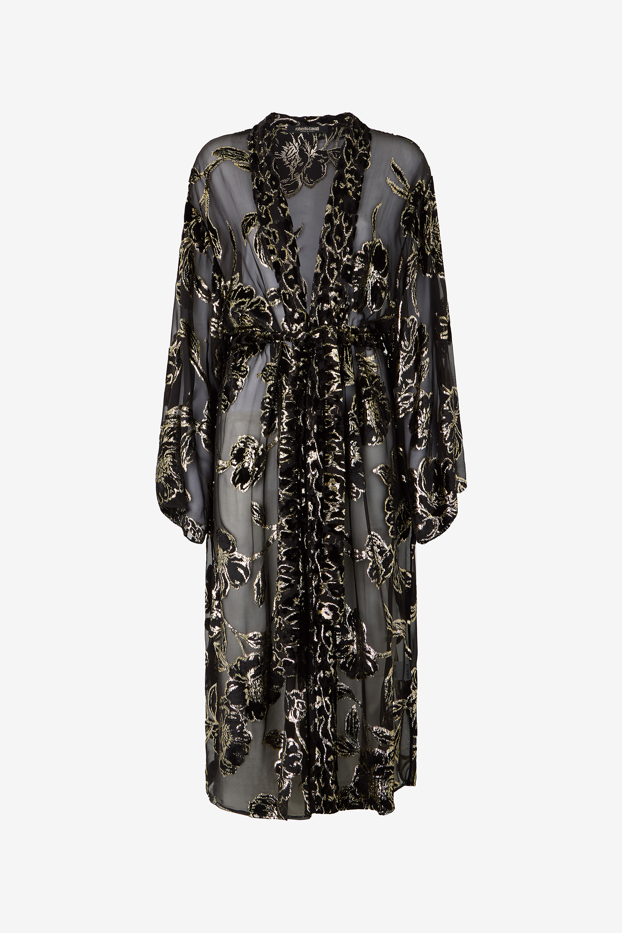 See-through Robe With Floral Pattern