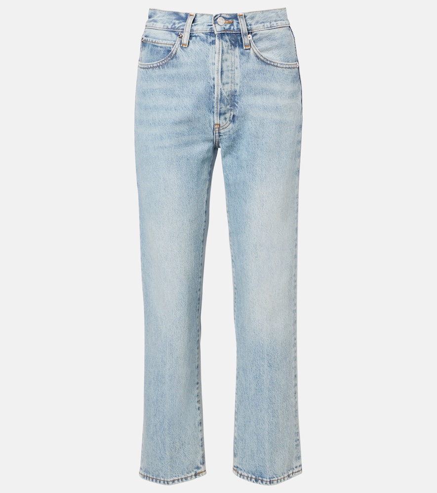 The Vertical Crop high-rise straight jeans