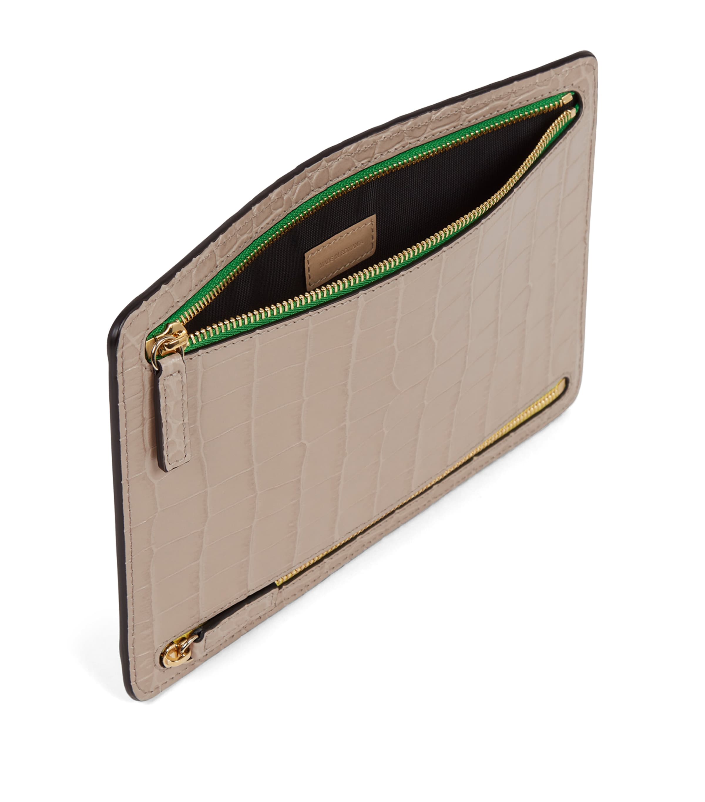 Panama Leather Multi-Zip Travel Wallet