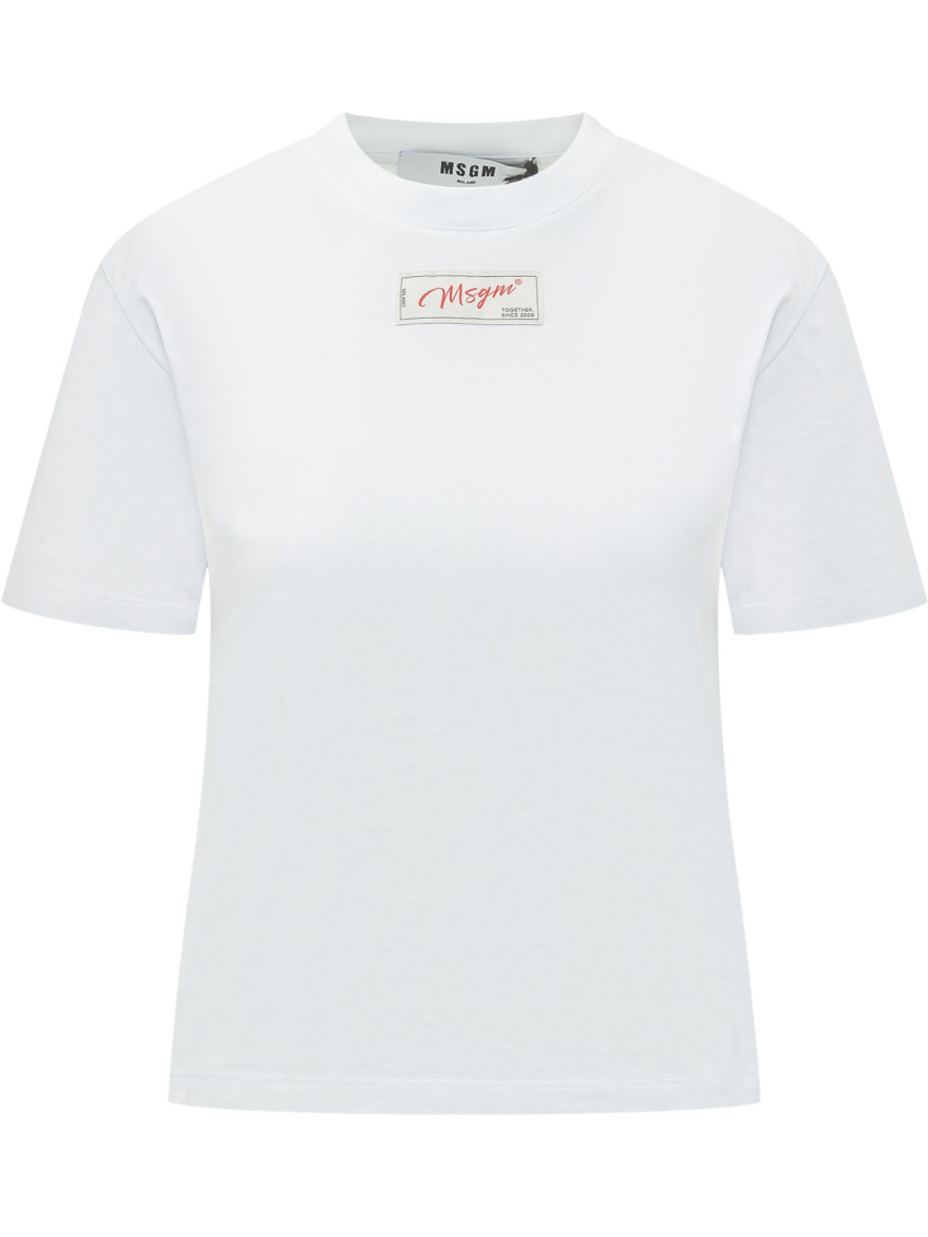 White Logo Crew Neck T-Shirt