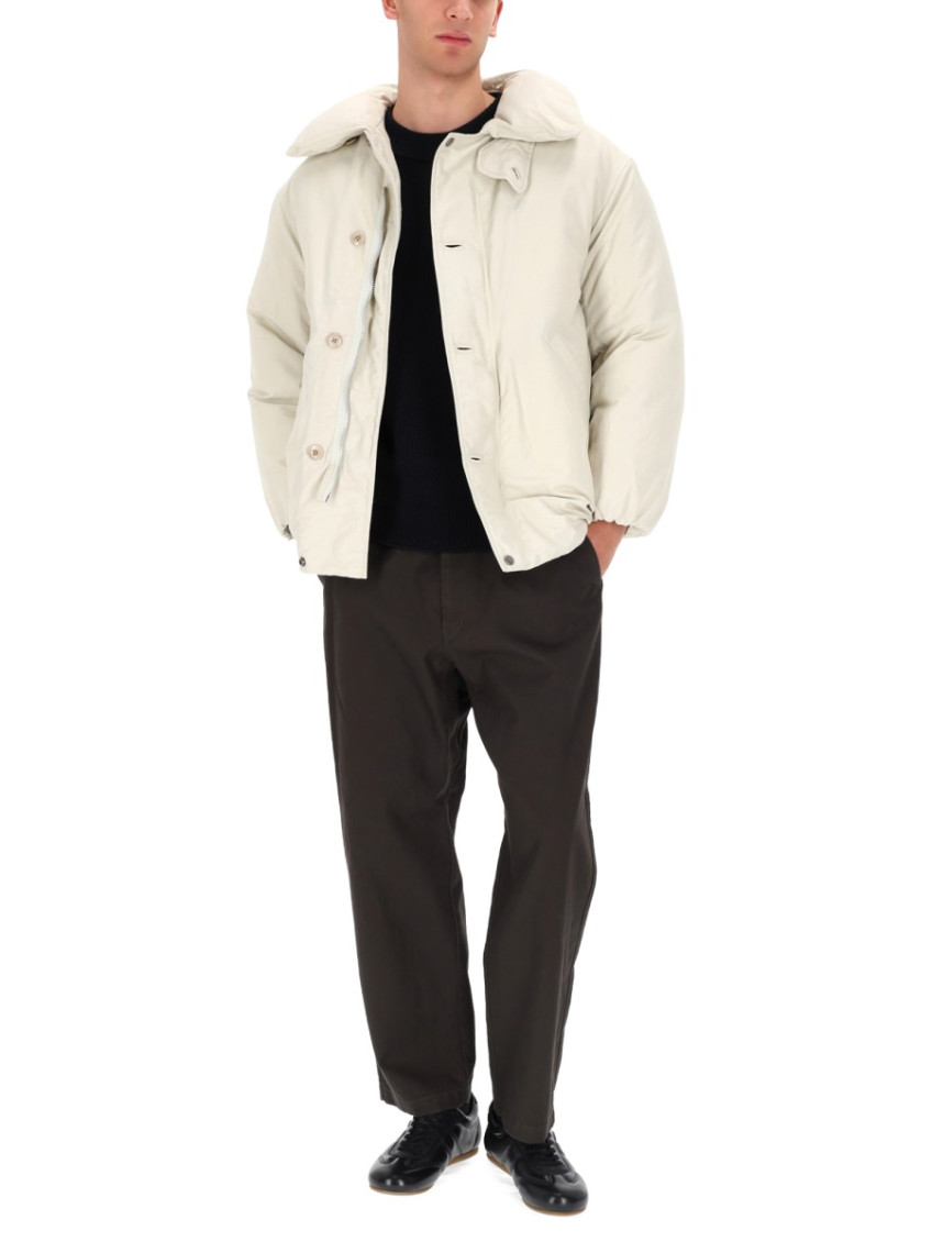 Lemaire - high collar quilted jacket side pocket