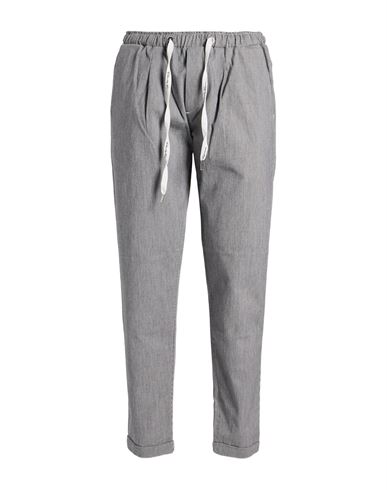Man Pants Grey Size L Cotton, Elastane