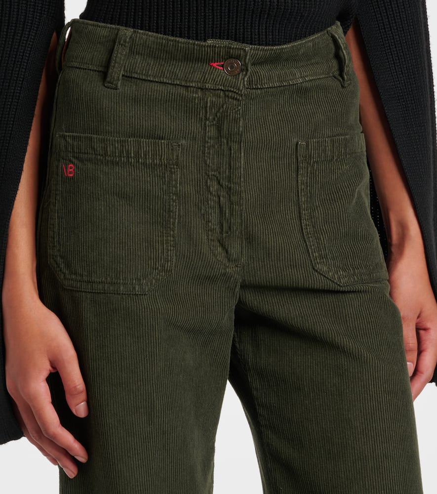Alina mid-rise corduroy flared jeans