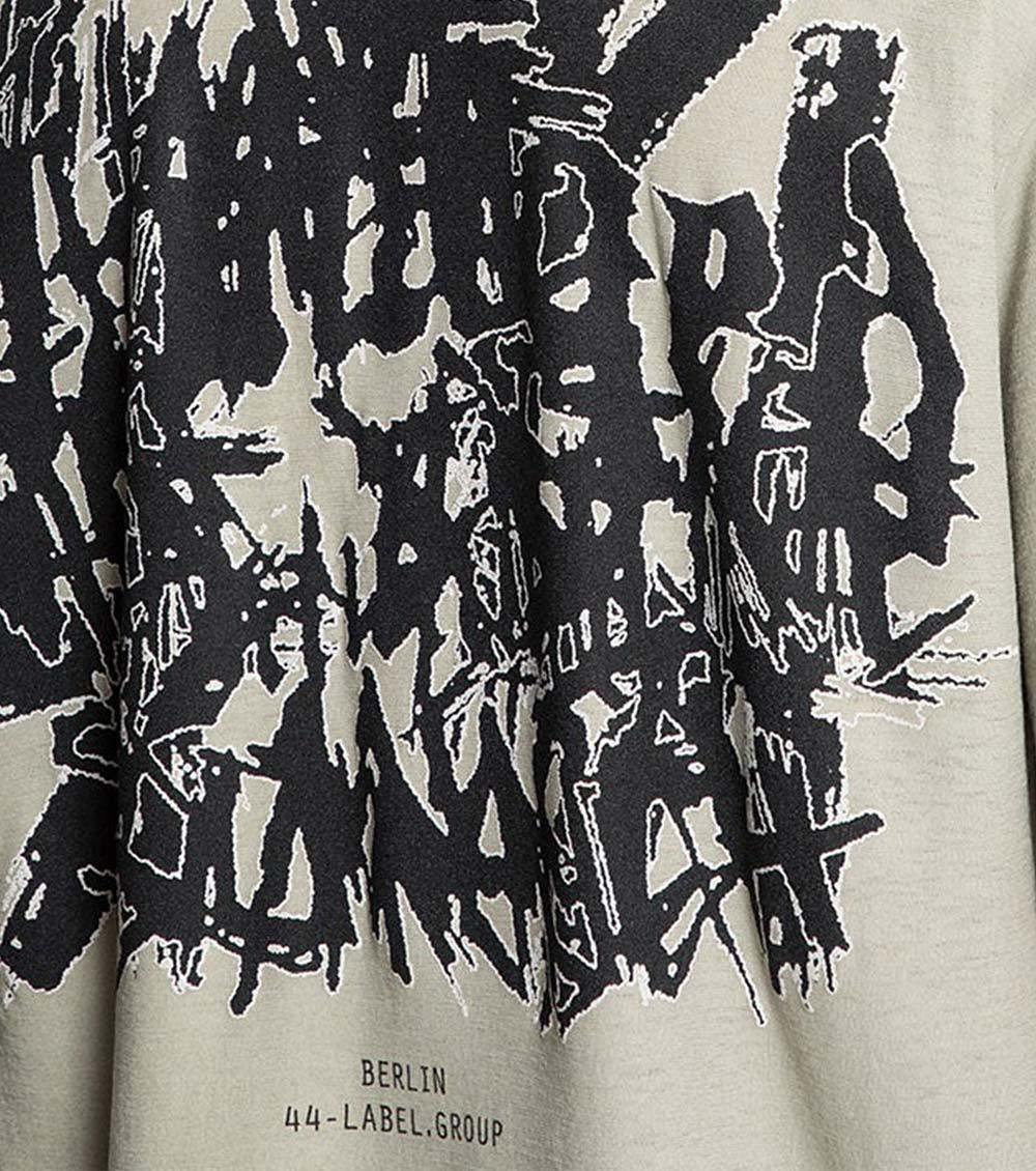 Beige Graphic Crew Neck T-Shirt