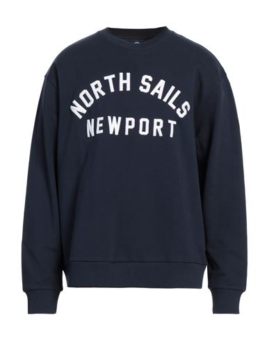 North Sails Man Sweatshirt Midnight blue Size M Cotton