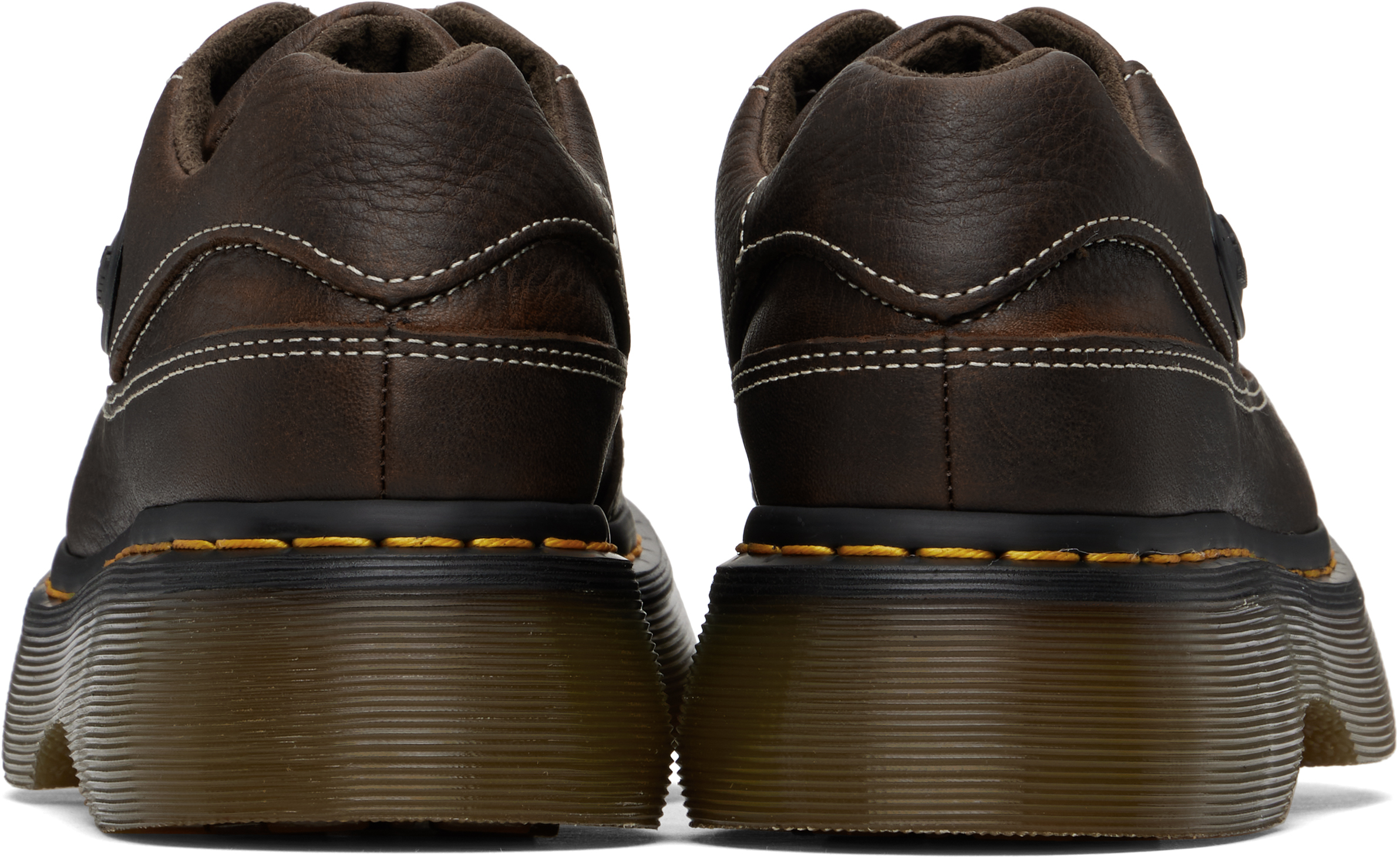 Dr. Martens Brown Buzz 5-Eye Grizzly Leather Derbys