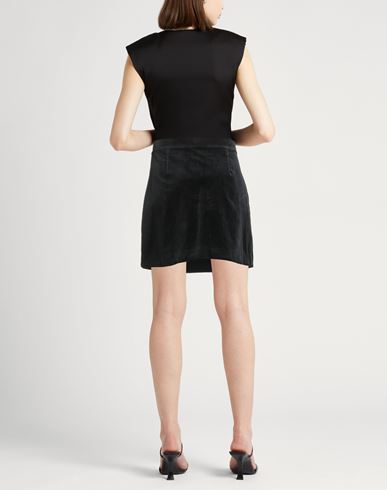 Woman Mini skirt Black Size 0 Cotton, Elastane