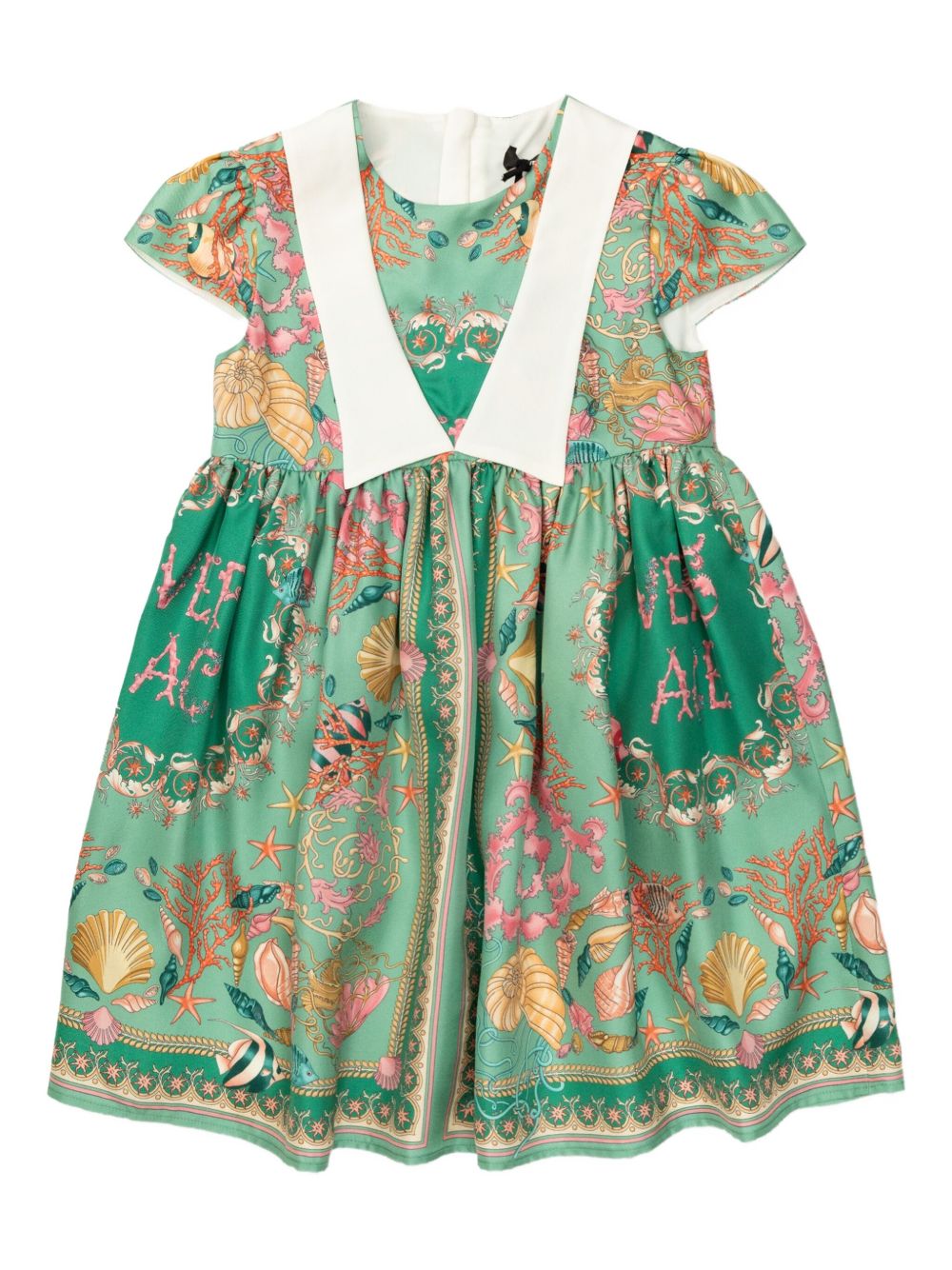Printed tulle dress - Green