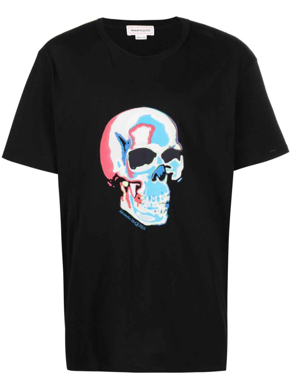 Skull-graphic cotton T-shirt - Black