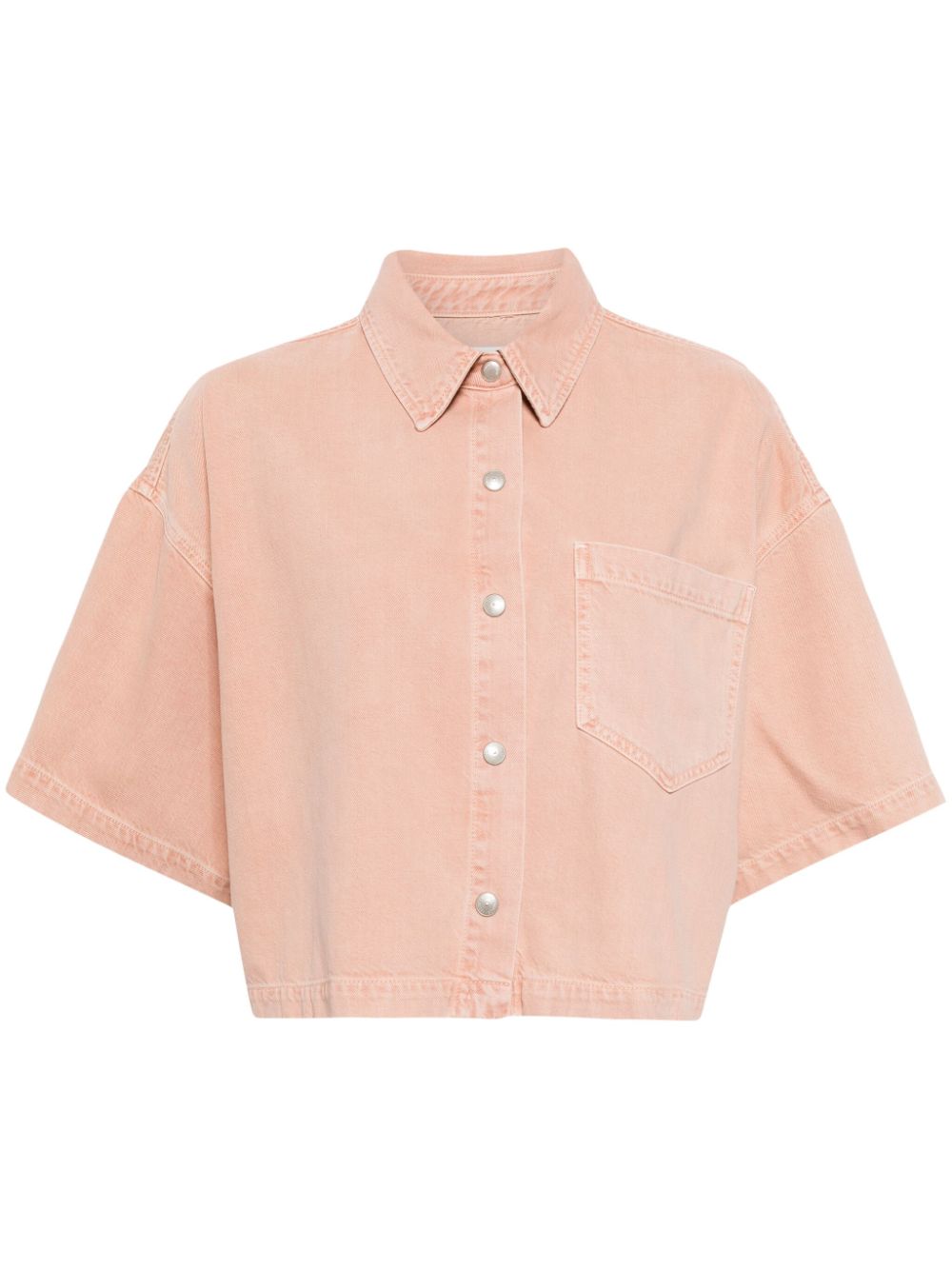 Rona wide-sleeve denim shirt - PNKST-PINK SALT