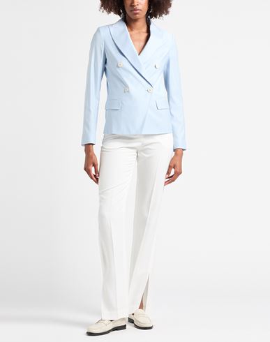 Woman Blazer Sky blue Size 2 Wool, Viscose, Elastane
