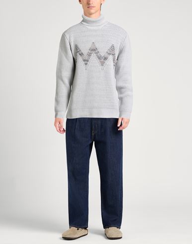 Man Turtleneck Light grey Size L Wool