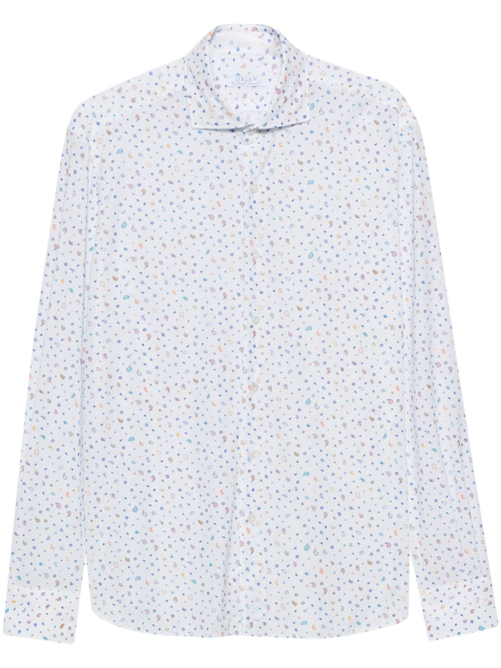 Paisley-print long-sleeve shirt - White
