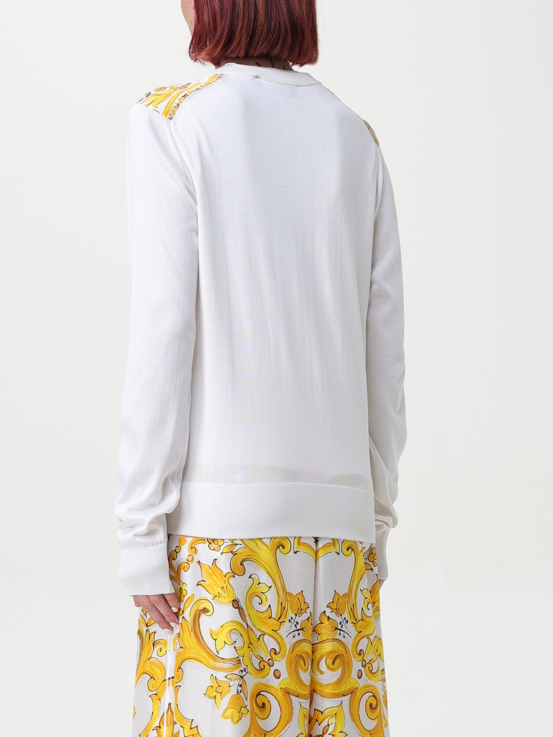 Majolica silk cardigan - White
