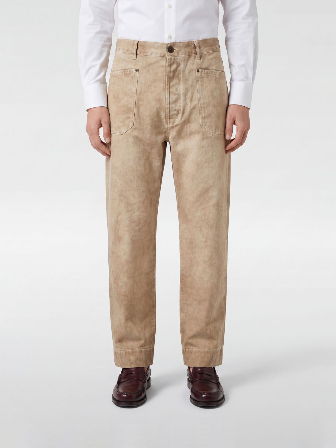 Pants Men color Beige