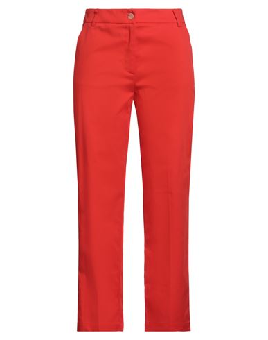 Woman Pants Tomato red Size 2 Cotton, Elastane