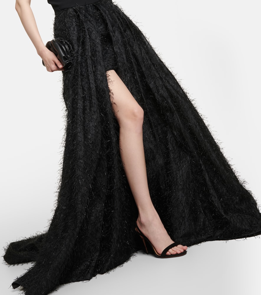 Audacity one-shoulder maxi gown