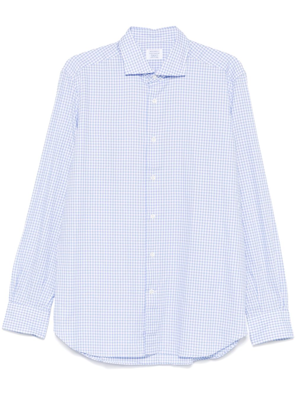 Mazzarelli gingham-check shirt - White