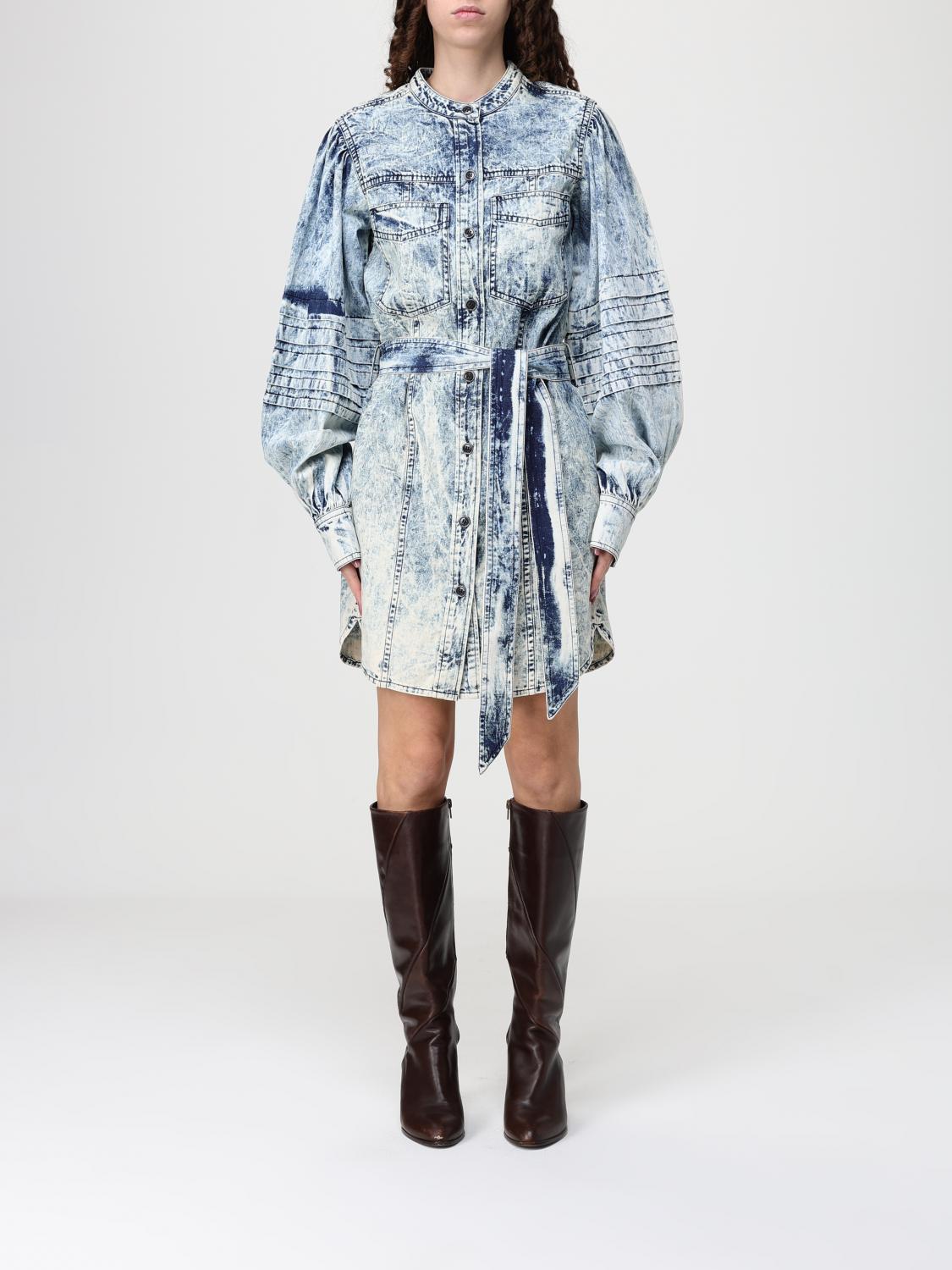Dress Woman color Gnawed Blue