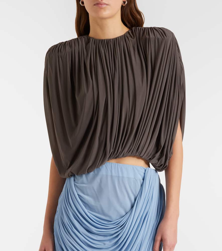 Draped jersey top