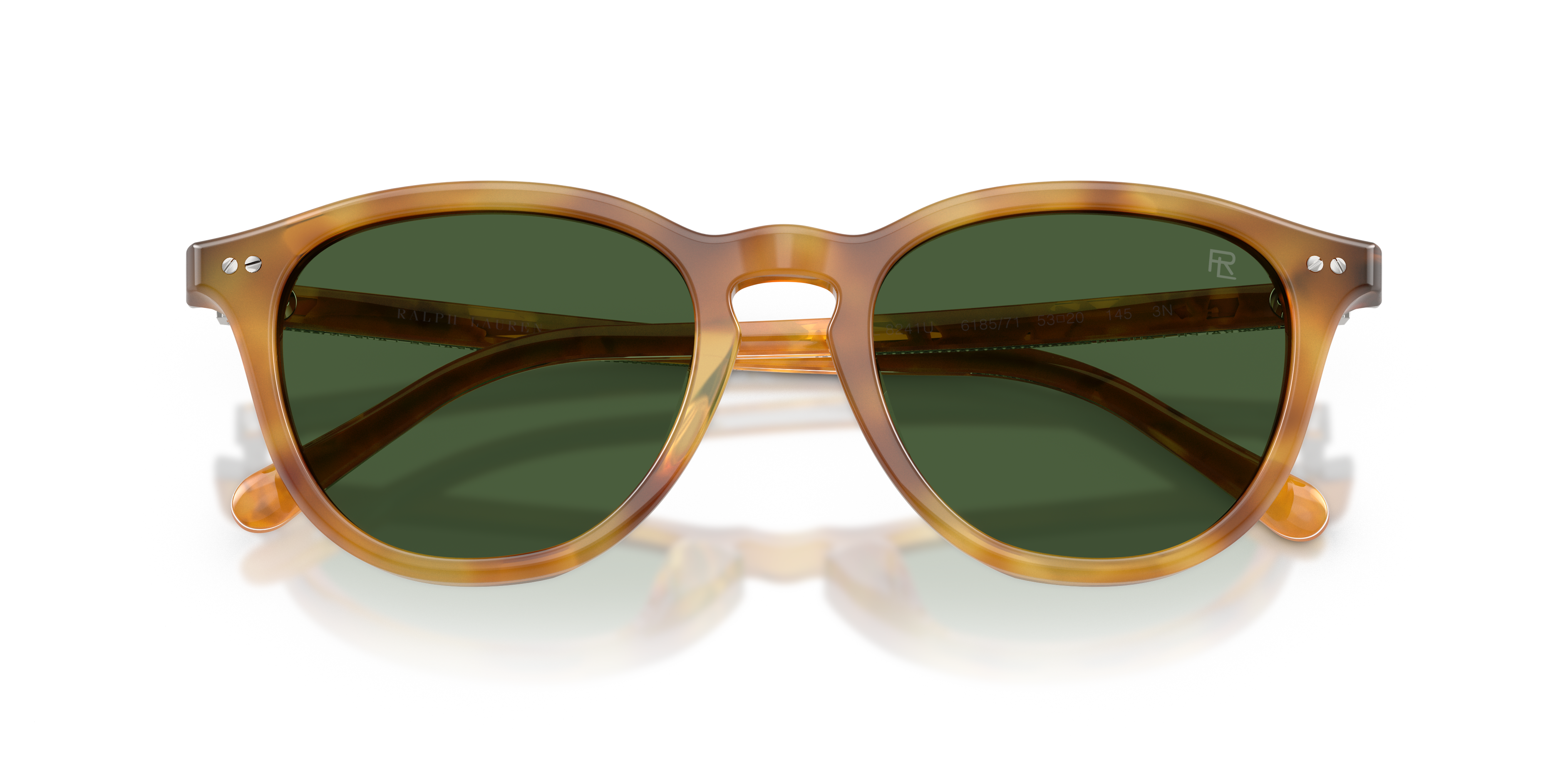 Ralph Lauren Uomo Ralph Lauren RL8241U 618571 Occhiali da sole Acetato Tartaruga Verde Pantos Normale