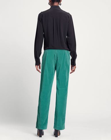 Woman Pants Deep teal Size M Cotton, Elastane