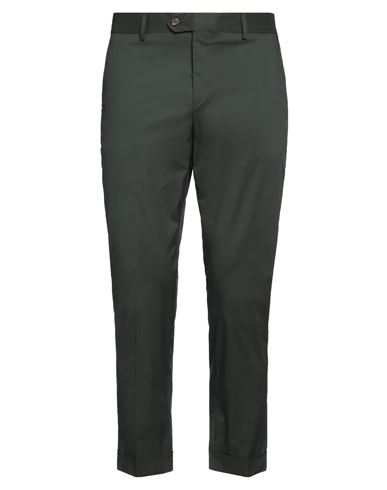 Man Pants Dark green Size 36 Cotton, Polyamide, Elastane