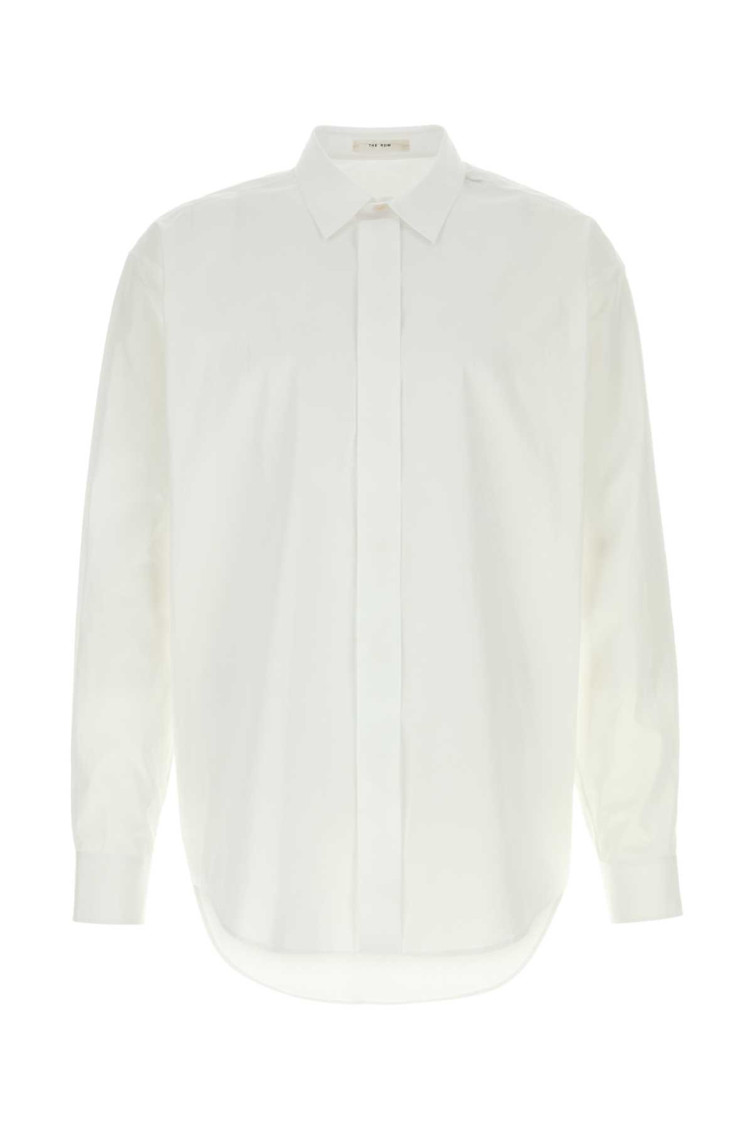 The Row - nilo poplin shirt long sleeves collar