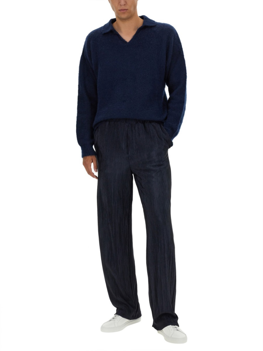 Dark Blue Knitted Polo