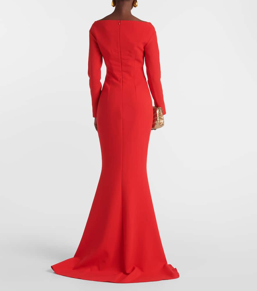 Wilson crêpe fishtail gown