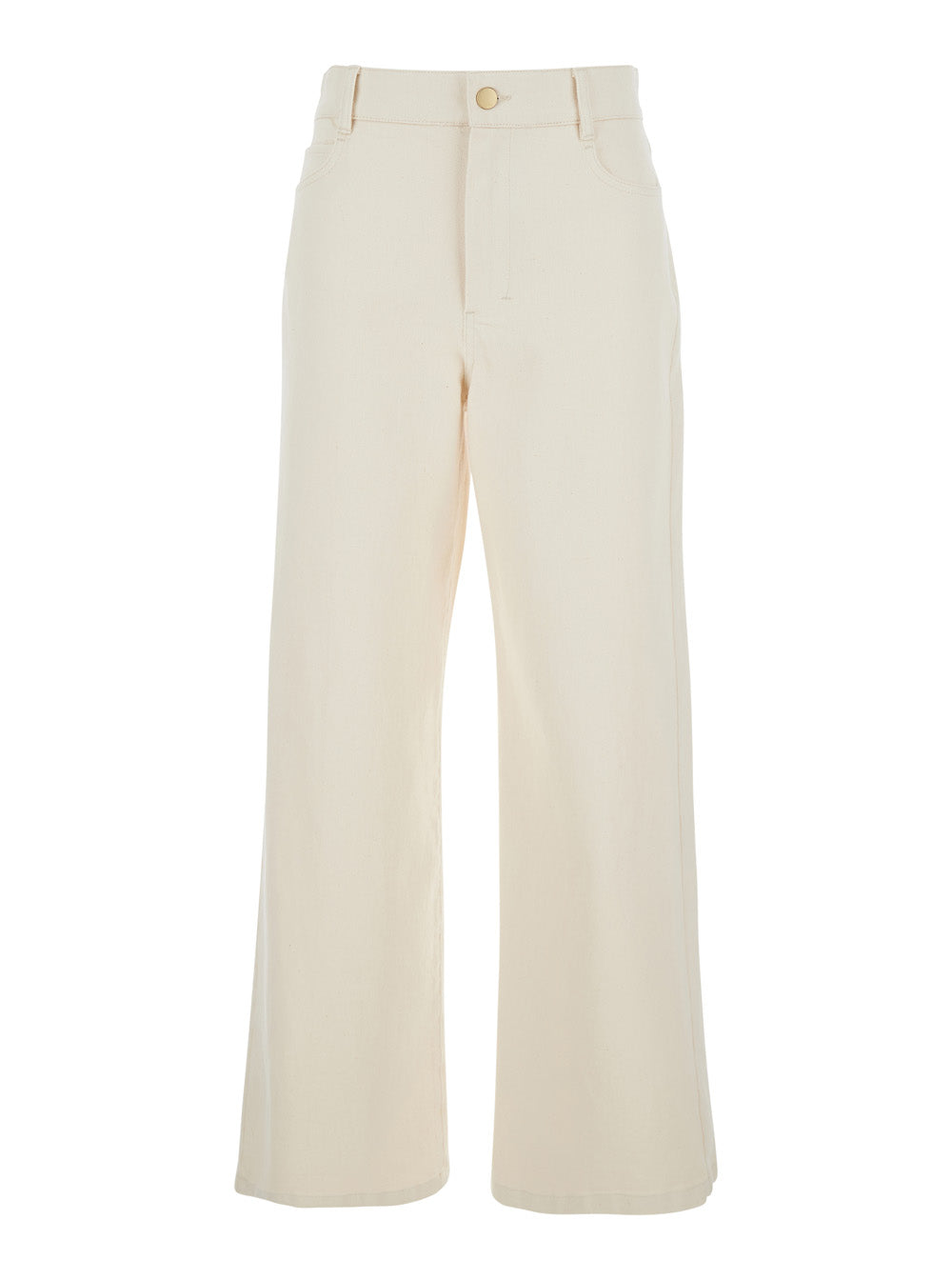 Cotton Denim Jeans — White