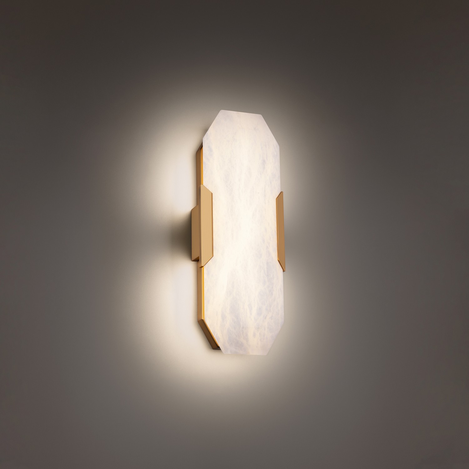 Aged Brass LED Wall Sconce from the Toulouse Collection