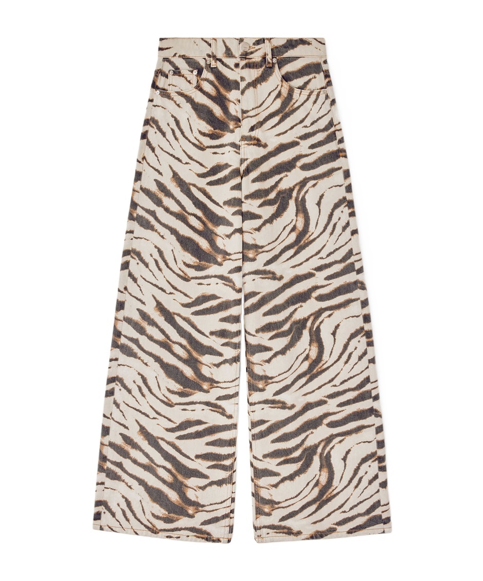 Lari Wide Jeans in Zebra Denim