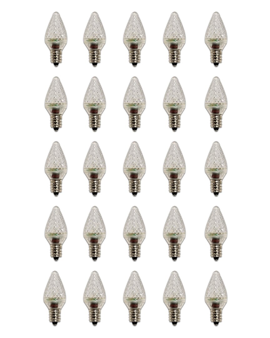Pack Of (25) 0.6 Watt Clear C7 Candelabra Screw (E12) LED Bulb