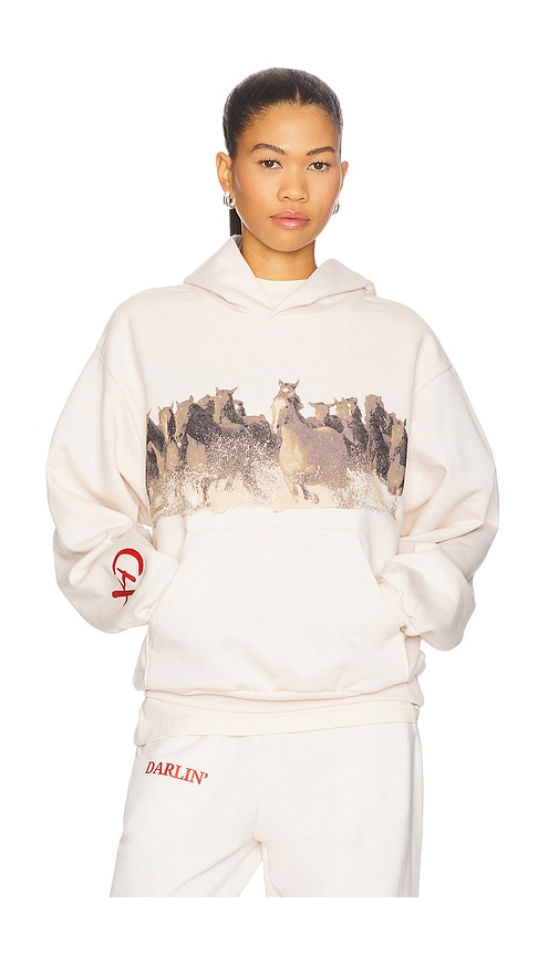 Darlin Wild Hoodie in Creme.  XS also in L, M