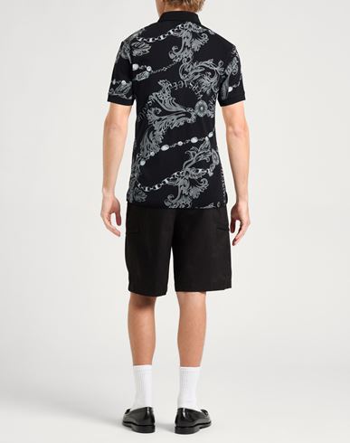 Man Polo shirt Black Size L Cotton